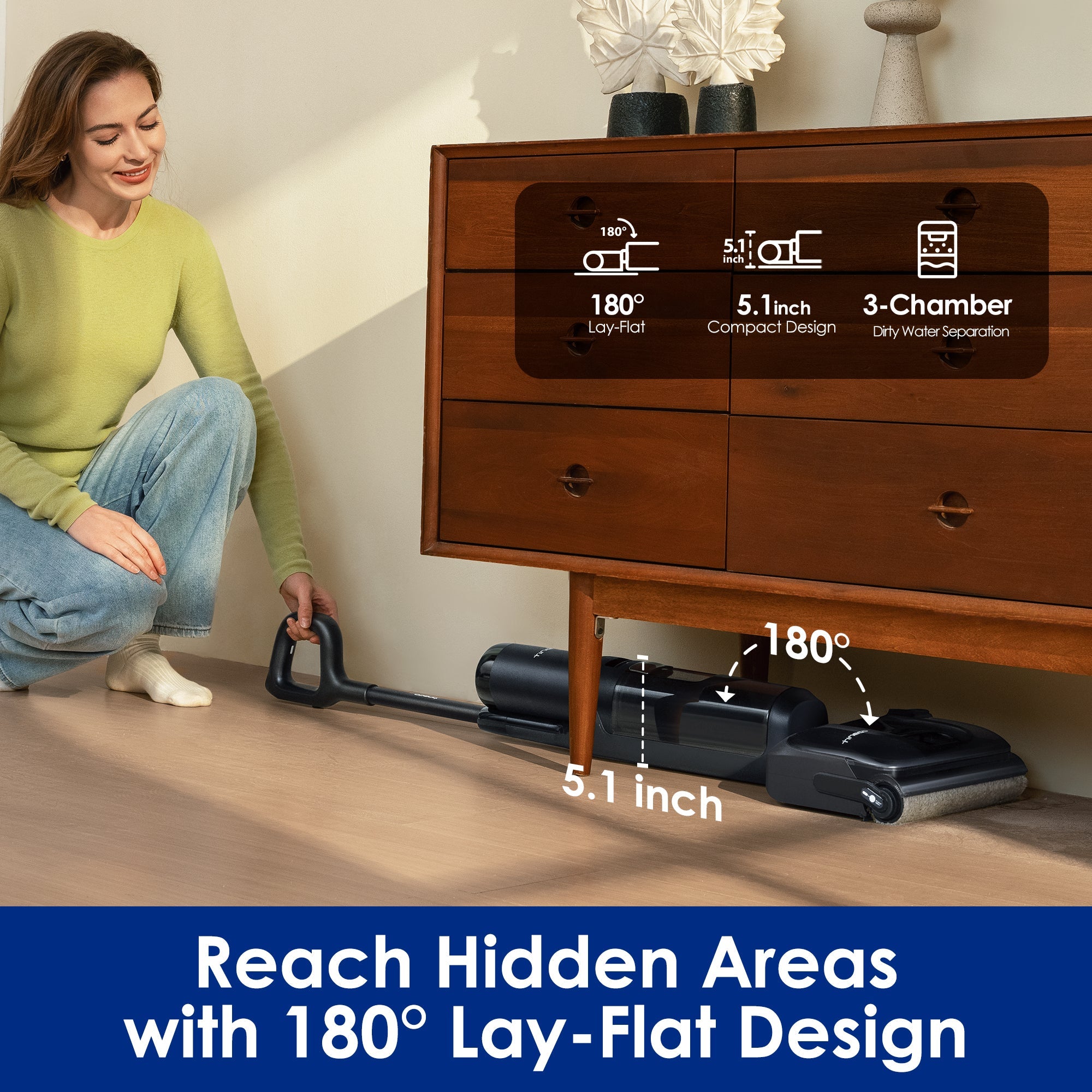 Tineco FLOOR ONE S7 Stretch Ultra Cordless Wet Dry Vacuum Cleaner 大货